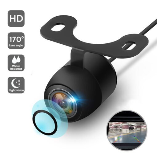 HD waterproof reversing camera with butterfly mount – front angle view