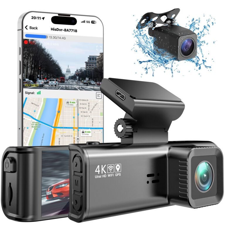 4K Dual Dash Cam with GPS