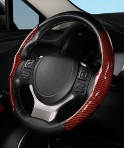 Luxury Carbon Fiber Steering Wheel Cover