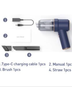 USB rechargeable handheld vacuum for car and home use – entry-level version