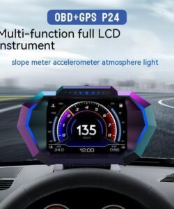 Multifunctional P24 Car HUD Display with OBD and GPS – Real-Time Speed & Engine Data