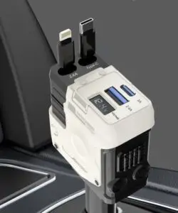 Retractable fast car charger