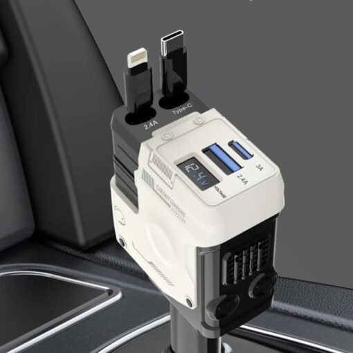 Retractable fast car charger