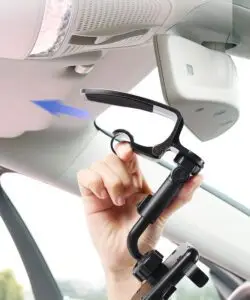 Universal rearview mirror phone mount for navigation